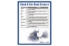 Snowmobilers hand signals poster