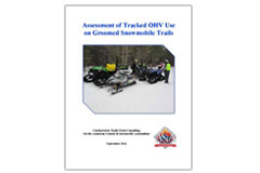 'Assessment of Tracked OHV Use on Groomed Snowmobile Trails' rreport