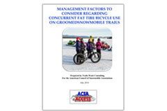 'Management Factors to Consider Regarding Fat Tire Bicycle Use on Groomed Snowmobile Trails' report 